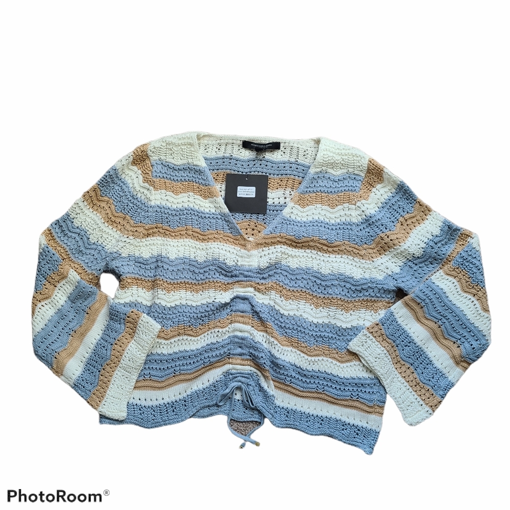 Marc New York knit sweater striped multi color new with tags size Large